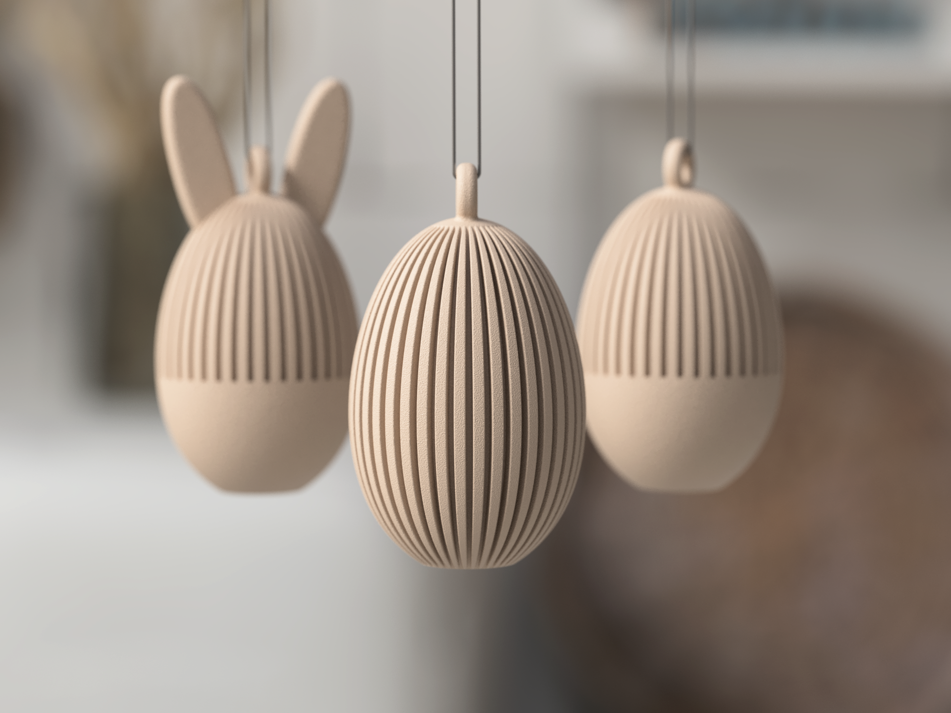 Paasei met/zonder hanger – Minimalistische Paasdecoratie