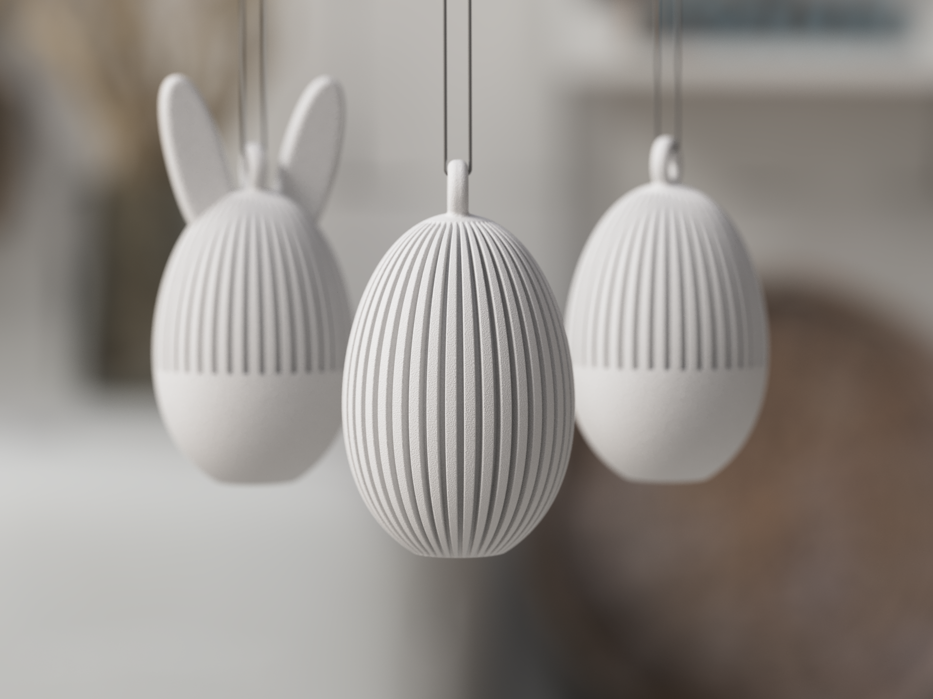 Paasei met/zonder hanger – Minimalistische Paasdecoratie