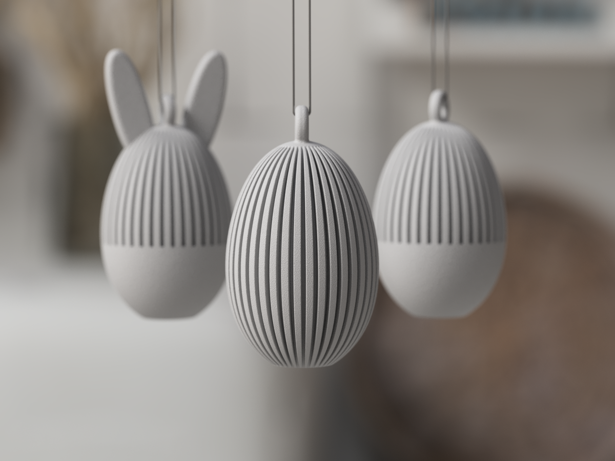 Paasei met/zonder hanger – Minimalistische Paasdecoratie